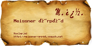 Meissner Árpád névjegykártya