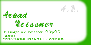 arpad meissner business card